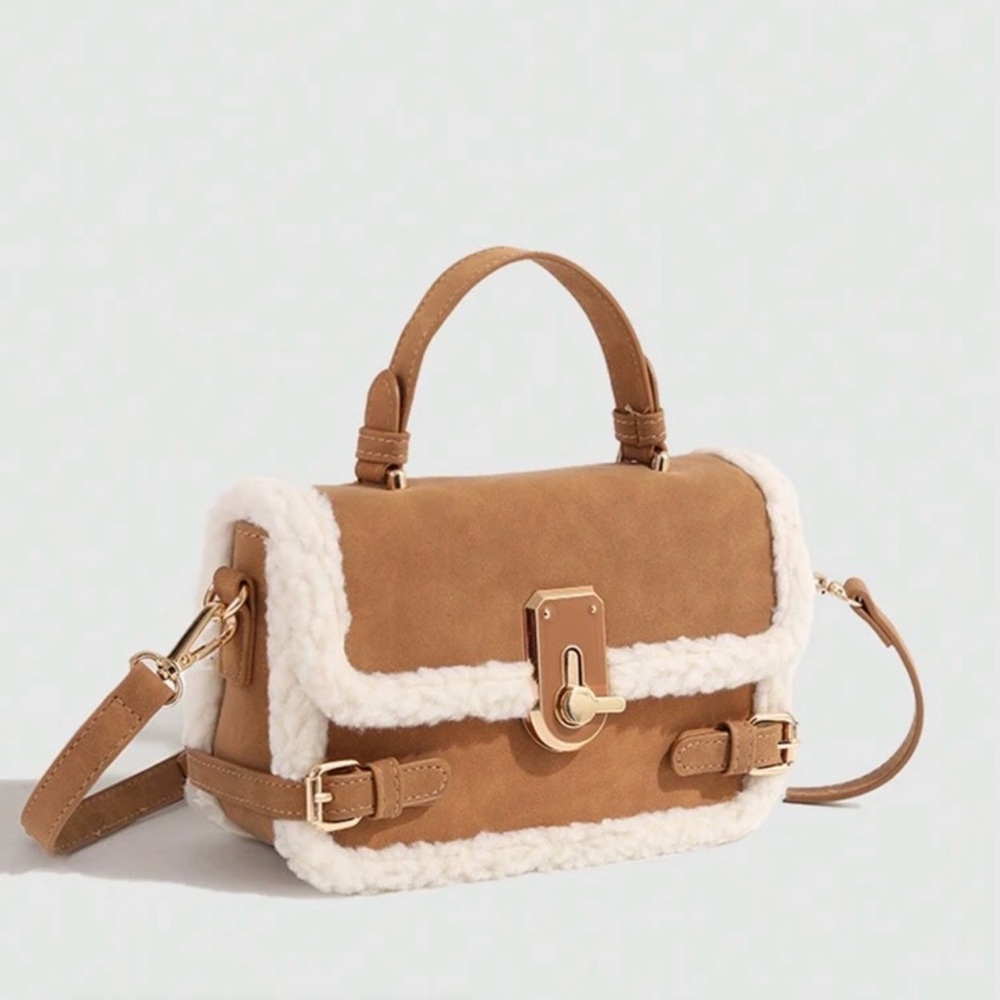 Sherpa tan purse
